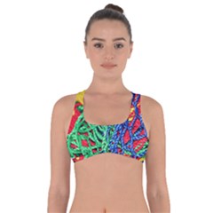 Thread Texture Pattern Got No Strings Sports Bra by artworkshop