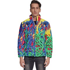 Thread Texture Pattern Men s Puffer Bubble Jacket Coat