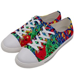 Thread Texture Pattern Men s Low Top Canvas Sneakers by artworkshop