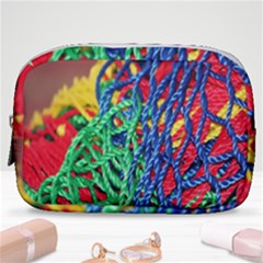 Thread Texture Pattern Make Up Pouch (small) by artworkshop