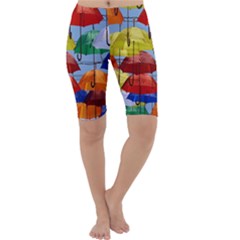 Umbrellas Colourful Cropped Leggings  by artworkshop