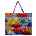 Umbrellas Colourful Zipper Large Tote Bag View1