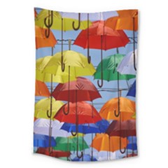 Umbrellas Colourful Large Tapestry by artworkshop