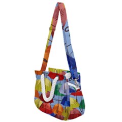 Umbrellas Colourful Rope Handles Shoulder Strap Bag by artworkshop