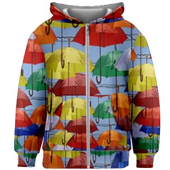 Umbrellas Colourful Kids  Zipper Hoodie Without Drawstring by artworkshop