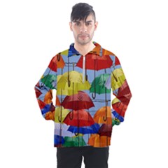 Umbrellas Colourful Men s Half Zip Pullover by artworkshop