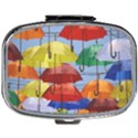 Umbrellas Colourful Mini Square Pill Box View1