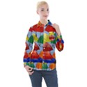 Umbrellas Colourful Women s Long Sleeve Pocket Shirt View1