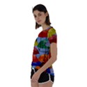 Umbrellas Colourful Short Sleeve Open Back Tee View2