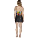 Umbrellas Colourful Flowy Camisole Tie Up Top View4