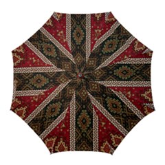 Uzbek Pattern In Temple Golf Umbrellas by artworkshop