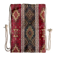 Uzbek Pattern In Temple Drawstring Bag (large)