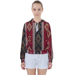 Uzbek Pattern In Temple Women s Tie Up Sweat by artworkshop