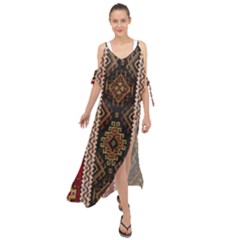 Uzbek Pattern In Temple Maxi Chiffon Cover Up Dress by artworkshop