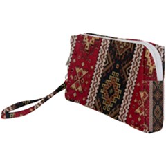 Uzbek Pattern In Temple Wristlet Pouch Bag (small) by artworkshop