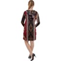 Uzbek Pattern In Temple Long Sleeve Hoodie Dress View2