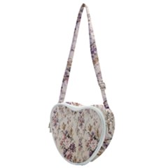 Vintage Floral Pattern Heart Shoulder Bag