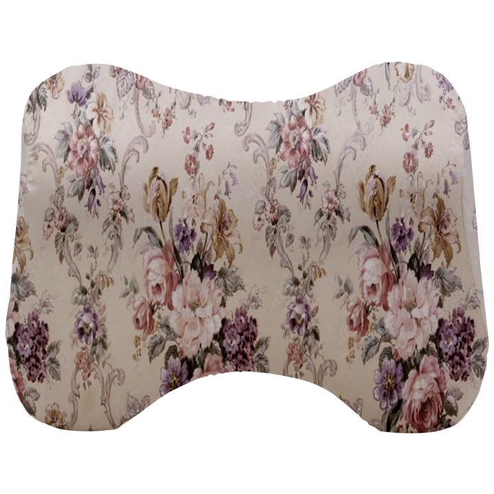 Vintage Floral Pattern Head Support Cushion