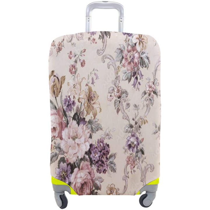 Vintage Floral Pattern Luggage Cover (Large)