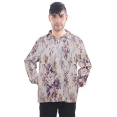 Vintage Floral Pattern Men s Half Zip Pullover