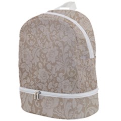 Vintage Wallpaper With Flowers Zip Bottom Backpack