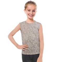 Vintage Wallpaper With Flowers Kids  Mesh Tank Top by artworkshop