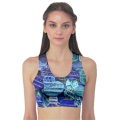 Wallpaper Design Pattern Sports Bra by artworkshop