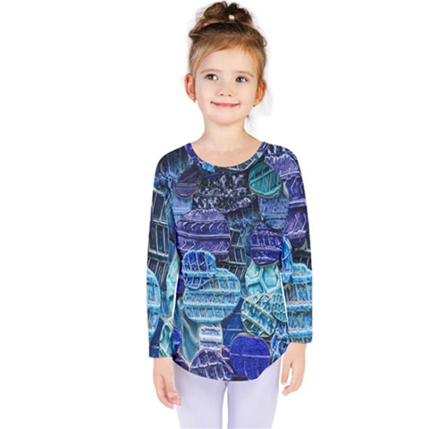 Wallpaper Design Pattern Kids  Long Sleeve Tee by artworkshop