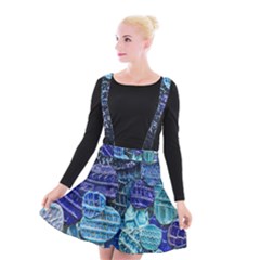 Wallpaper Design Pattern Suspender Skater Skirt by artworkshop