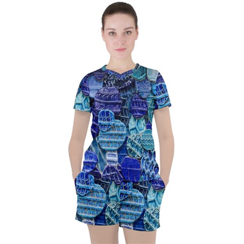 Wallpaper Design Pattern Women s Tee And Shorts Set by artworkshop