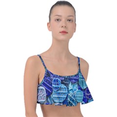 Wallpaper Design Pattern Frill Bikini Top by artworkshop