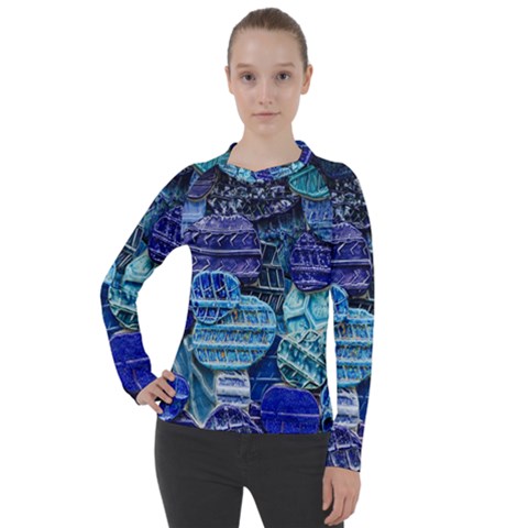 Wallpaper Design Pattern Women s Pique Long Sleeve Tee by artworkshop