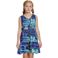 Wallpaper Design Pattern Kids  Sleeveless Tiered Mini Dress by artworkshop