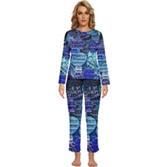 Wallpaper Design Pattern Womens  Long Sleeve Lightweight Pajamas Set by artworkshop