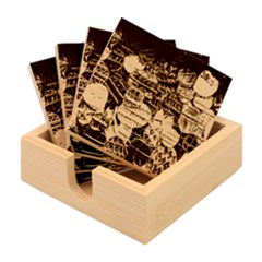 Wallpaper Design Pattern Bamboo Coaster Set by artworkshop