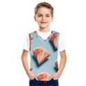 Watermelon Against Blue Surface Pattern Kids  Basketball Tank Top View1