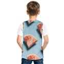 Watermelon Against Blue Surface Pattern Kids  Basketball Tank Top View2