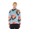 Watermelon Against Blue Surface Pattern Women s Bomber Jacket View2