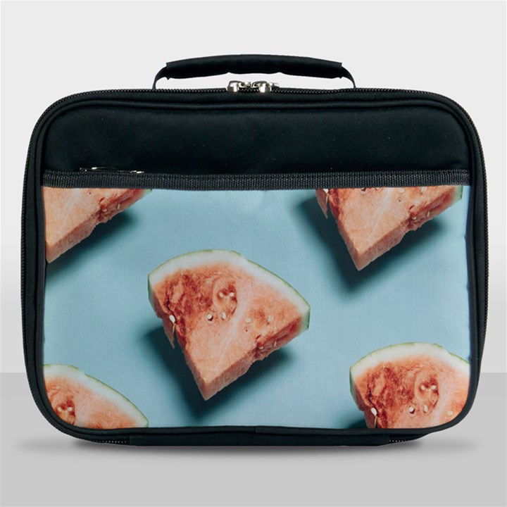 Watermelon Against Blue Surface Pattern Lunch Bag