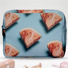 Watermelon Against Blue Surface Pattern Make Up Pouch (large) by artworkshop