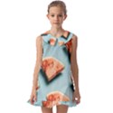 Watermelon Against Blue Surface Pattern Kids  Pilgrim Collar Ruffle Hem Dress View1