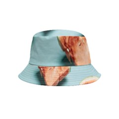 Watermelon Against Blue Surface Pattern Bucket Hat (kids)