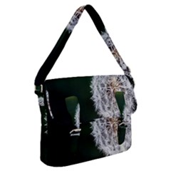 White Flower Buckle Messenger Bag by artworkshop