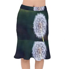 White Flower Short Mermaid Skirt by artworkshop