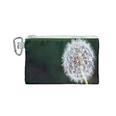 White Flower Canvas Cosmetic Bag (small) by artworkshop