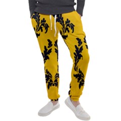 Yellow Regal Filagree Pattern Men s Jogger Sweatpants by artworkshop