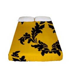 Yellow Regal Filagree Pattern Fitted Sheet (full/ Double Size) by artworkshop