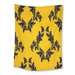 Yellow Regal Filagree Pattern Medium Tapestry by artworkshop