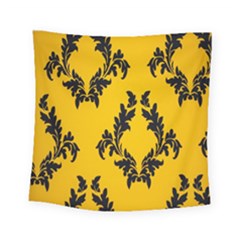 Yellow Regal Filagree Pattern Square Tapestry (small) by artworkshop