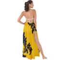 Yellow Regal Filagree Pattern Maxi Chiffon Tie-Up Sarong View2